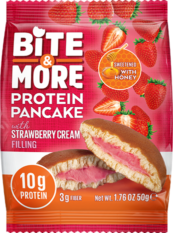 Strawberry Cream Protein Pancakes